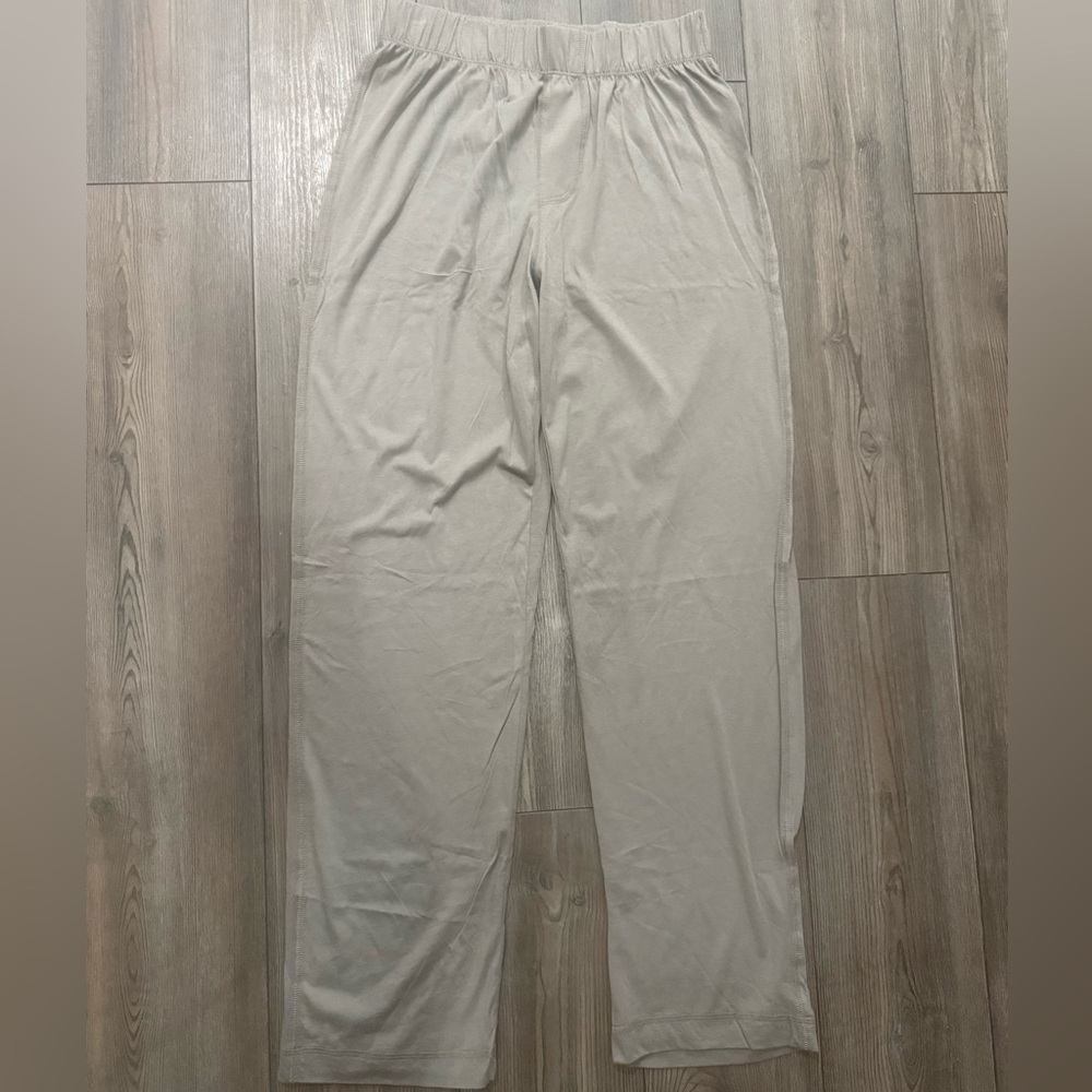 Eterne Cotton Modal Lounge Pant Medium USA Made Chloe Taupe Relaxed Fit Luxury